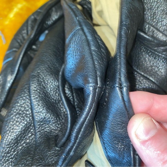 Elliott Lucca Black Leather Drawstring Bucket Bag Medium Diamond Embossed - Picture 11 of 12